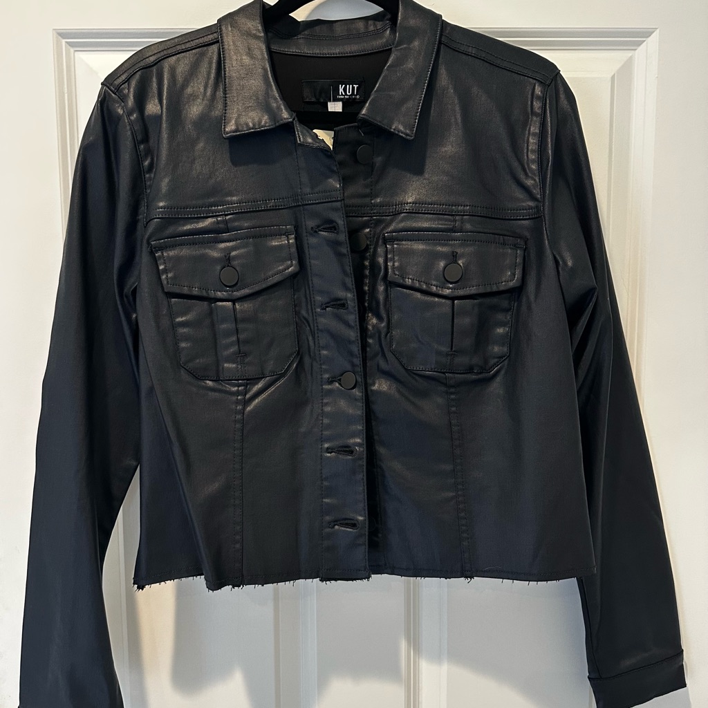 Kut From The Kloth Women's Midnight Coated Jacket, New With Tags